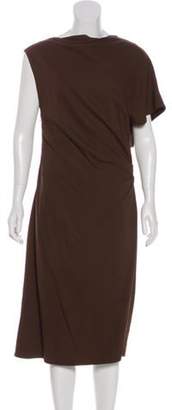 Balenciaga Sleeveless Midi Dress Brown Sleeveless Midi Dress
