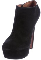 Thumbnail for your product : Alaia Suede Platform Ankle Boots