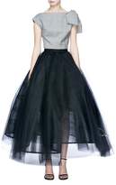 Thumbnail for your product : Oscar de la Renta Logo embroidered flared tulle petticoat skirt