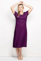 Thumbnail for your product : Lands' End Women's Petite Short Sleeve Solid Cotton Midcalf Nightgown