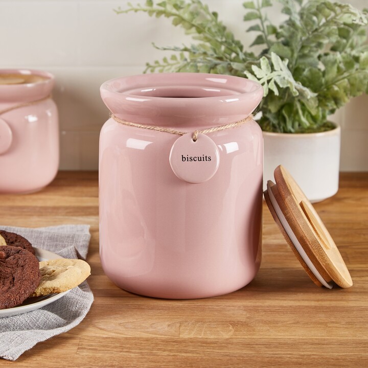 Dunelm Blush Hang Tag Biscuit Canister Blush ShopStyle Food Storage