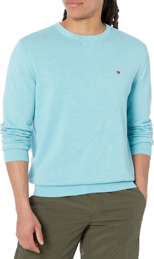 Tommy Hilfiger Men's Solid Crewneck Sweater at  Men’s Clothing store