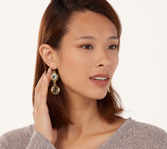 Oro Nuovo Multi-Gemstone Dangle Earrings, 14K Gold Over Resin