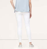Thumbnail for your product : LOFT Petite Maternity Skinny Ankle Jeans in White