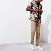 Thumbnail for your product : River Island Mens Light brown stretch skinny chino trousers