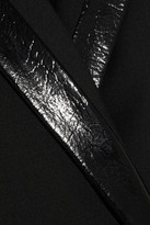 Thumbnail for your product : Karl Lagerfeld Paris Brigitte PVC-trimmed stretch wool-blend dress