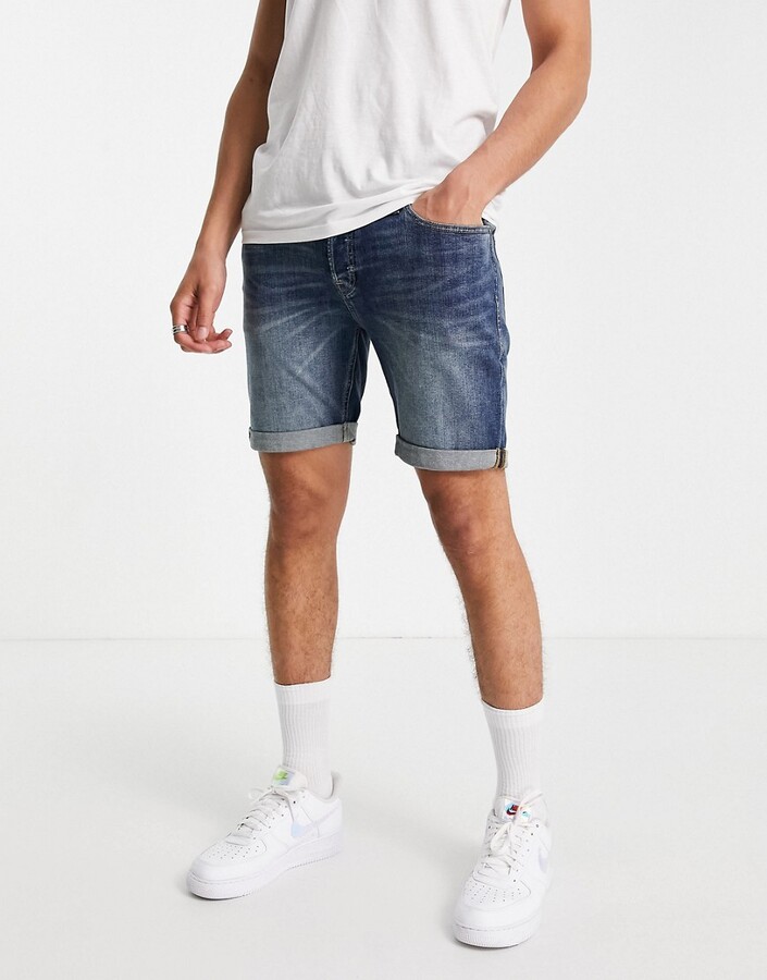 Jack \u0026 Jones blue men´s jeans shorts Rick - Men's Trousers, Shorts •  Differenta.com