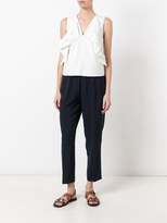 Thumbnail for your product : Kiltie cropped high-waist trousers
