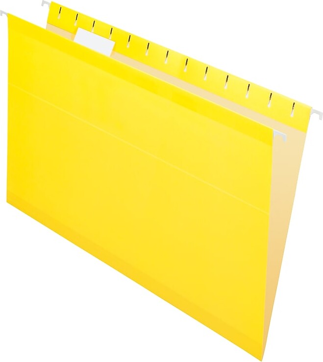 Pendaflex® Recycled Hanging File Folders, Legal Size, Yellow, 25/Box (PFX 4153 1/5 YEL)