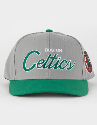 Men's Mitchell & Ness Kelly Green Boston Celtics Hardwood Classics Big Face  Callout Snapback Hat