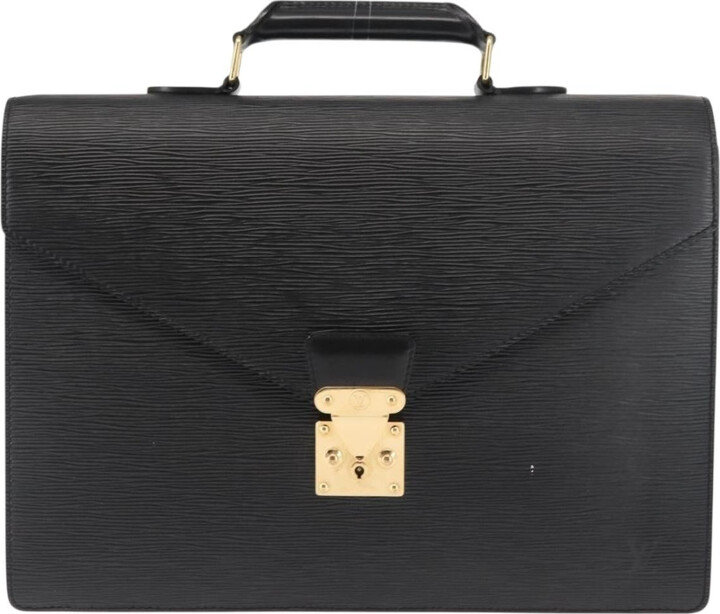 Louis Vuitton Serviette Conseiller Briefcase Epi Leather Black
