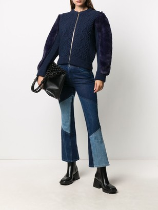 Stella McCartney Contrast-Panel Kick-Flare Jeans