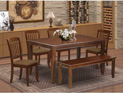 Winston Porter Camberry 6 Piece Solid Wood Dining Set