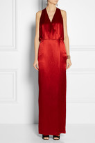 Thumbnail for your product : Tibi Serpentine wrap-effect satin gown