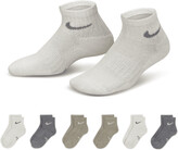 Thumbnail for your product : Nike Dri-FIT Little Kids' Ankle Socks (6 Pairs) in Grey