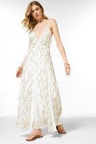 Thumbnail for your product : Karen Millen Bead Embellished Halter Drama Woven Maxi Dress