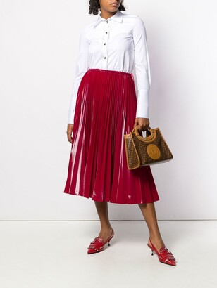Fendi Pleated Midi Skirt