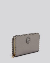 Thumbnail for your product : Tory Burch Wallet - Marion Metallic Hidden Zip Continental