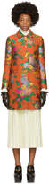Thumbnail for your product : Gucci Orange Floral Jacquard Coat