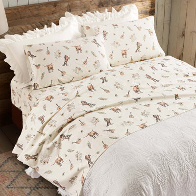 Makers Collective JG Co. By Amie And Jolie Sikes Watercolor Cowgirls Cotton Percale Sheet Set