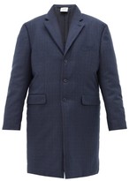 Thumbnail for your product : Vetements Padded Plaid Tailored Coat - Navy