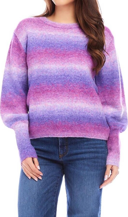 Karen Kane Blouson Sleeve Sweater In Lavender