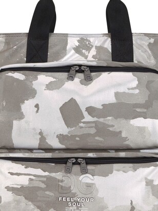 Dolce & Gabbana Camouflage-Print Cotton Tote Bag