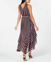 Thumbnail for your product : INC International Concepts Striped Layered Faux-Wrap Dress, Created for Macy's