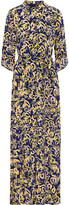 Thumbnail for your product : Diane von Furstenberg Amina Belted Printed Silk Crepe De Chine Maxi Shirt Dress