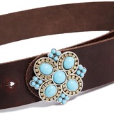 Thumbnail for your product : Black & Brown Black and Brown Lola Turquoise And Swarovski Leather Waist Belt
