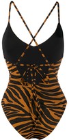 Thumbnail for your product : Mara Hoffman Emma zebra stripe swimsuit