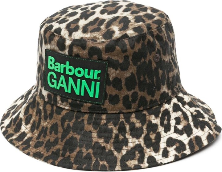 Barbour x GANNI leopard-print bucket hat ShopStyle