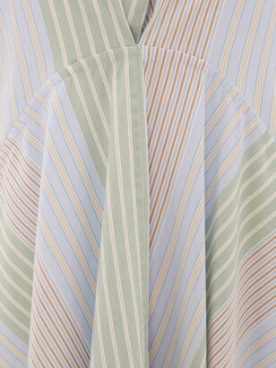 J.W.Anderson Stripe-Pattern Asymmetric Shirtdress