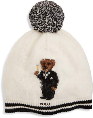 polo bear pom pom hat
