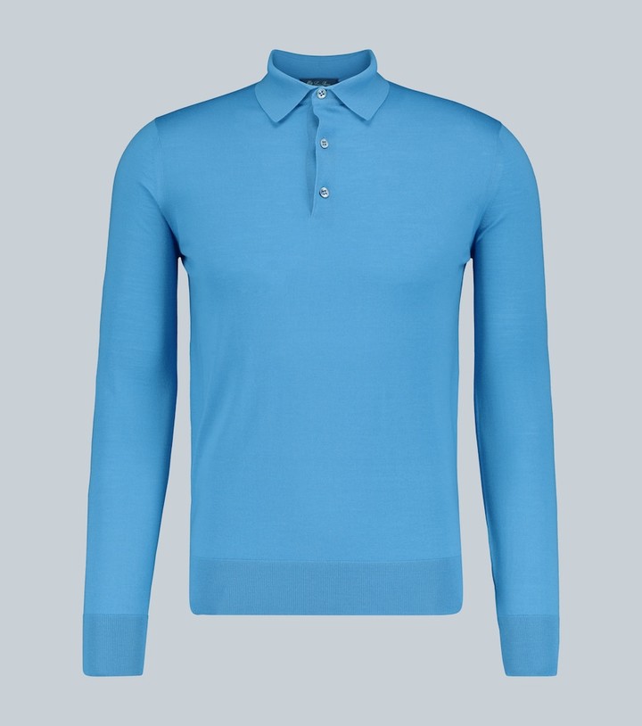 Loro Piana Ml long-sleeved wool polo shirt