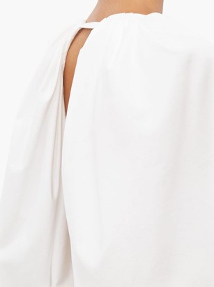 KHAITE Joanne Balloon-sleeve Cotton Maxi Dress - White