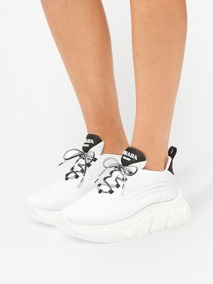 Prada Lace-Up Platform Sneakers
