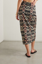 Thumbnail for your product : Ulla Johnson Paz Printed Cotton-blend Voile Pareo - Black