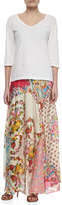 Thumbnail for your product : Johnny Was Georgette Mixed Floral-Print Maxi Skirt