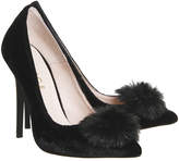 Thumbnail for your product : Office Nocturnal Pom Pom Point Courts Black Velvet With Pom Pom