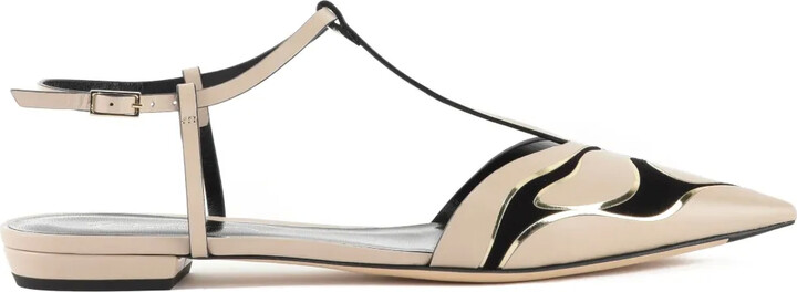 Giorgio Armani Leather Ballerina Shoes