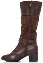 Thumbnail for your product : Quiz Brown Block Heel Buckle Boots