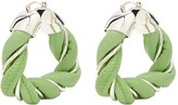 Thumbnail for your product : Bottega Veneta Triangle Twisted Hoop Earrings