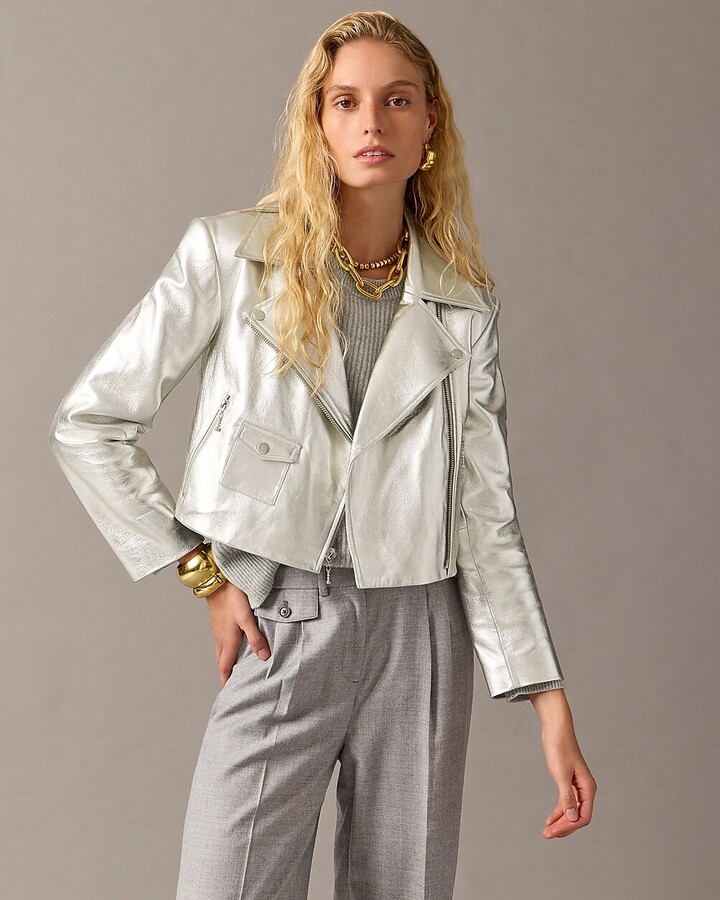 J.Crew Collection lady jacket in embossed leather - ShopStyle