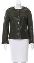 Thumbnail for your product : Peter Som Lace-Up Accented Leather Jacket