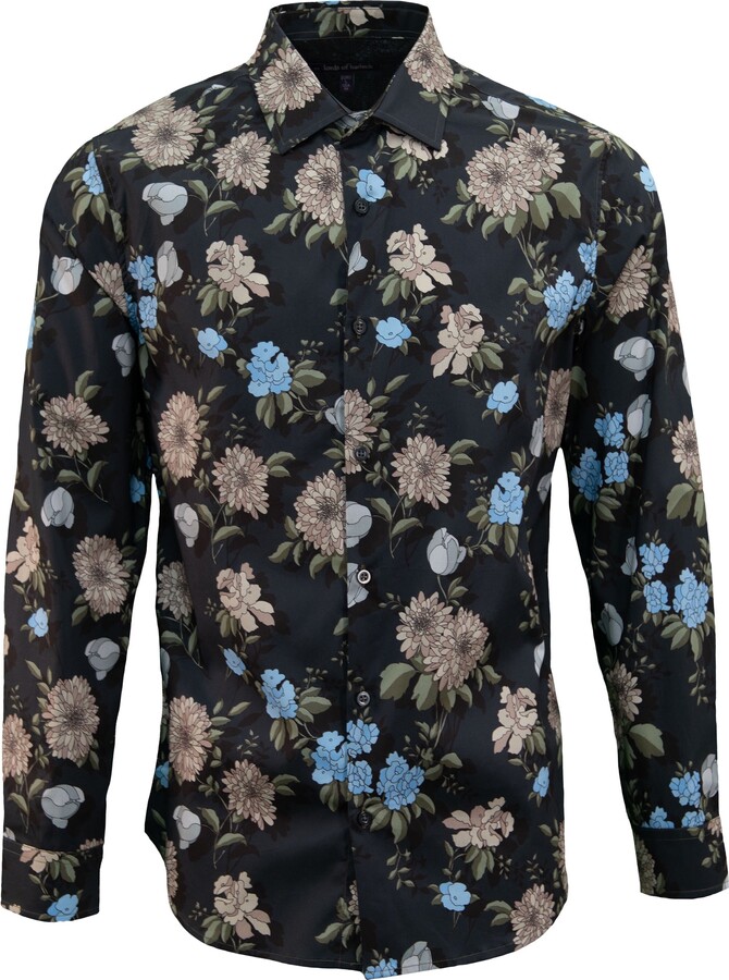 Lords of Harlech Nigel Augustus Floral Shirt - Black