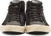 Thumbnail for your product : Golden Goose Black & Gold Slide Sneakers