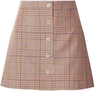 Paul & Joe Tartan Checked Cotton-twill Mini Skirt