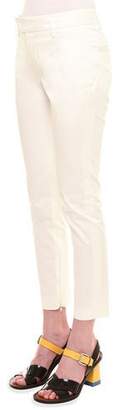 Jil Sander Mid-Rise Capri Pants, White