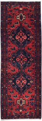 ADMINRUGS One-of-a-Kind Red Tribal 4X10 Oriental Area Rug